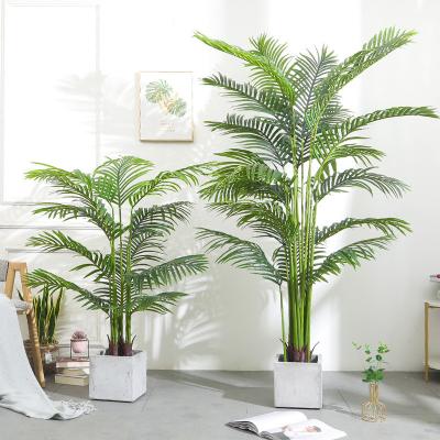 China 200cm Durable 21 Leaf Indoor Home Decor Large Green Artificial Plant Palm Tree for sale