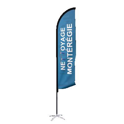 China FLYING Outdoor Wind Teardrop Flag Banner Stand With Fiberglass Flag Pole Use In Display for sale