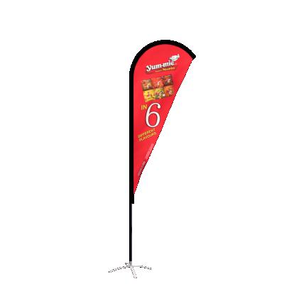 China FLYING Outdoor Wind Teardrop Flag Banner Stand With Fiberglass Flag Pole for sale