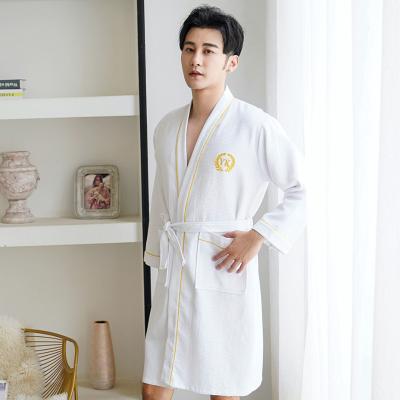 China Mens QUICK DRY Waffle Luxury Hotel Custom Printed Bathrobe After Bath for sale