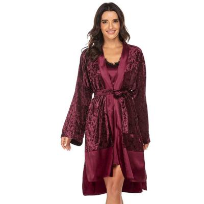 China Luxury Designer QUICK DRY Velor Women Bathrobe placed on sale for sale