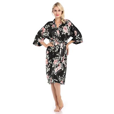 China Wholesale QUICK DRY Hotel Cotton Blend Printed Women Bathrobe for sale