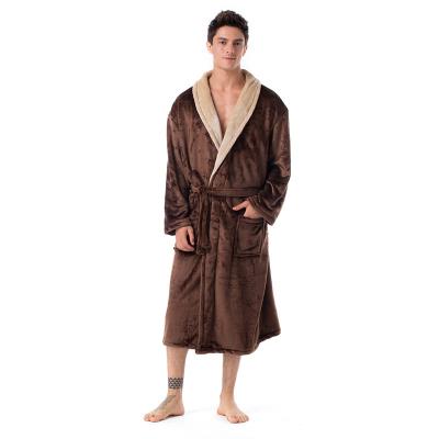 China Wholesale Custom Winter Mens Warm Fleece QUICK DRY Hotel Bathrobe for sale