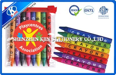 China 8PCS Pen Shaped Non Toxic Kids Crayons Set In PVC Bag , Drawing Wax Multi Color Crayon for sale