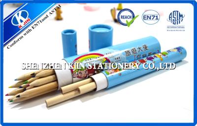 China Eco friendly Paper Tube Erasable Colored Pencils Set With ASTM and Offset Printing for sale