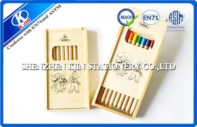 China Logo Printing Wooden Case Colored Pencils Set / Sketching Prismacolor Coloured Pencils for sale