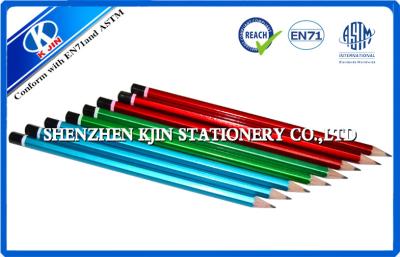 China Girls Green / Blue / Red HEX Wood Painter Sketching Pencil Set Hot Stamping Logo for sale