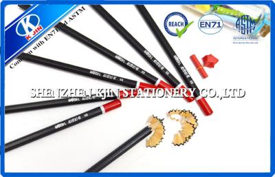 China 6B Wood Sketching Pencil Set Red Top For Drawing , Hexagonal Shape for sale