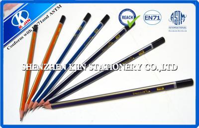 China Orange Sketching Pencil Set With Gold Stamp Logo / Hb 2 Pencil for sale