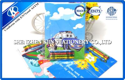 China Customized Kids Personalized Stationery Set , Children Coloring Book Set With Crayon for sale