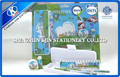 China Blister Card Kids Personalized Stationery Set , School Stationery Set for sale