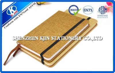 China A5 / A6 Kraft Paper Notebook , High-end Golden Notebook With Elastic for sale