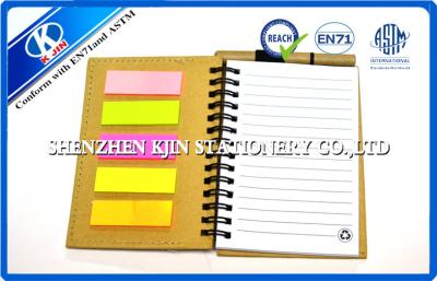 China A6 Brown Kraft Paper Notebook Recycled With Memo , offset printing for sale