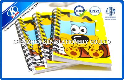 China Offset Printing A6 Mini Spiral Paper Notebook Cartoon Animal Design for sale