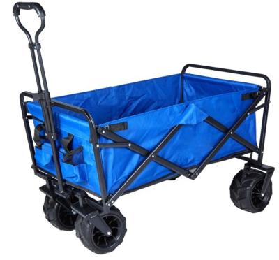 China Durable Heavy Duty Shopping Trolley Cart Garden Cart Foldable Wheelbarrow 4 Wheels for sale