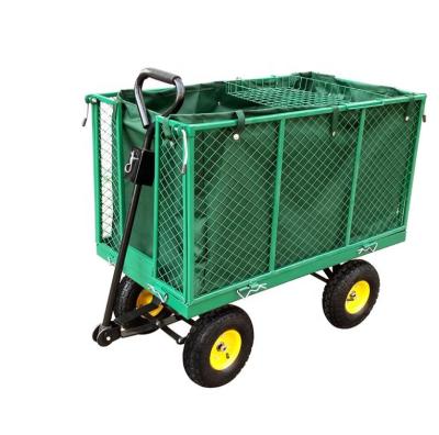 China Strong Four Wheels Garden Folding Mesh Utility Cart TC1840 B for sale