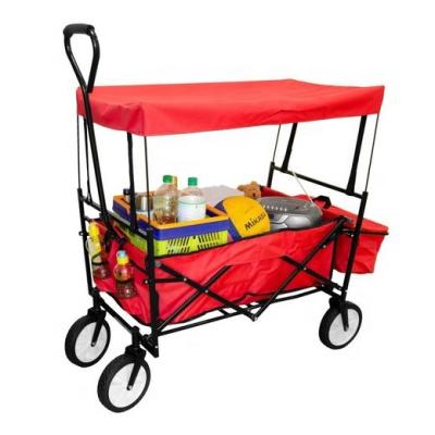 China Durable Outdoor Universal Collapsible Utility Folding Cart Beach Garden Folding Cart for sale