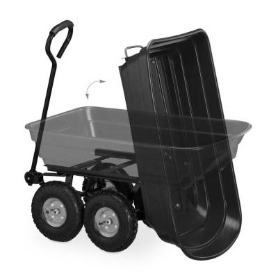 China Poly Cart Durable Tipping Garden Dump Cart Transport Cart for sale