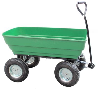 China Durable Tipping Tipping Trolley Garden Trolley Transport Cart 400 Kg Hand Cart withTipping Function for sale