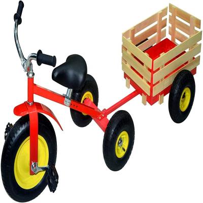 China Durable All Terrain Tricycle With Cart Tricycle Set Pull Along Toy Outdoors Kids Pedal for sale