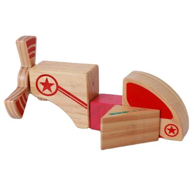 China 2021 year new craft and exquisite Magnetic Wooden Block Set coulorful for boy and girl for sale