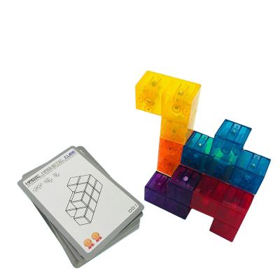 China Hot Sale magnetic building block Toys Magic Magnetic Square Cube puzzle toys For Kids Educational for sale