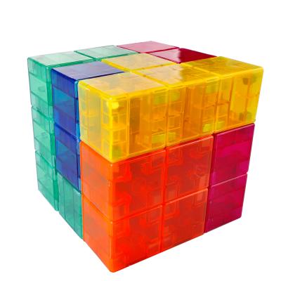 China Magic Building Block Educational Magnetic Tiles for Kids Stress Relief Toy Puzzle Cubes to Develops Intelligence for sale