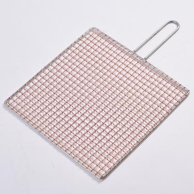 China Easily Cleaned Custom Design Copper barbecue wire mesh outdoor bbq welded round woven grill net  bbq equipment for sale