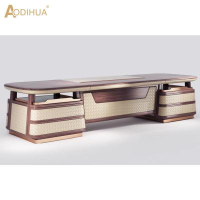 China OEM Design Office Executive Desk Luxury Wooden Executive Desk Good Quality Extendable Table for sale