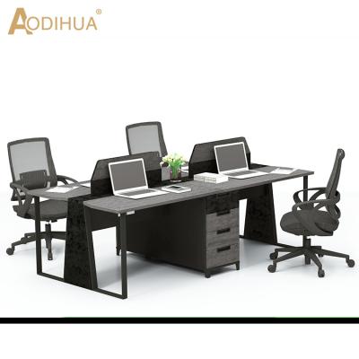 China Simple Minimalist 4 Person Office Desk Table Extendable High Quality Modern Multifunction Latest Design for sale