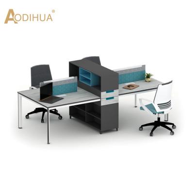 China Modern Contemporary Modern Office 4 Seater Open Offices Modular Workstation Partition for sale