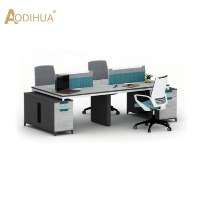 China Nordic Modern Office Furniture Office 4 Person Desk Table Workstation for sale