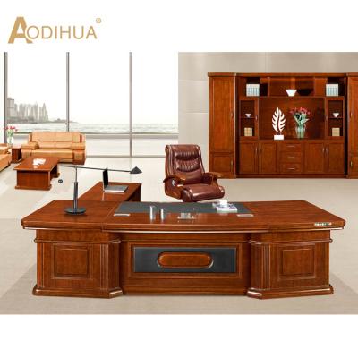 China Melamine extendable l shape office table, large size manager office table design for sale