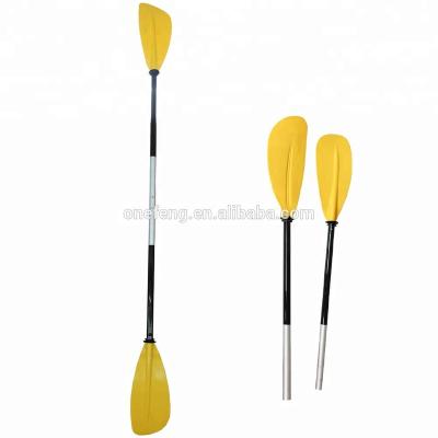 China Factory Hot Sale Forced Connection Push Button Canoe Fishing Paddle Metal Kayak Paddle for sale