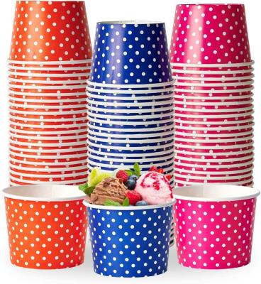 China Minimalist disposable dessert cups, ice cream bowls for cold or hot food, dessert paper cups, parfaits en venta