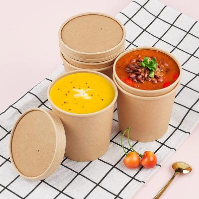 China Home.Restaurant.Bar.Hotel.Wedding Paper Bowls, Disposable Soup Bowls Bulk Free Party Supplies for Hot/Cold Food, Food Containers en venta