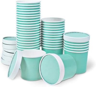 China Home.Restaurant.Bar.Hotel.Wedding 8 Ounce Disposable Soup Bowls With Lids Paper Cups Ice Cream Sundae Treat Cups With Lids en venta