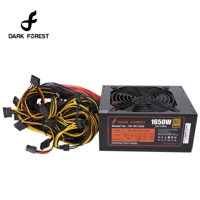 China Powerful DARK FOREST DF-BC1650, Max 1650W ATX Power Supply Support 8 Graphics Cards, 1650W Active PFC Power Supply for Multi-GPU Machine for sale