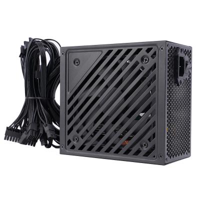 China Customizable Desktop PSU 600W ATX Active Gaming Power Supply Bronze Flat Constitution 80Plus 600Watts PFC and 120mm fan for sale