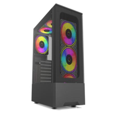 China With Fan PC Case Customizable Gaming Case Mid Tower ATX/MATX/ITX Tempered Glass Computer PC Case for sale