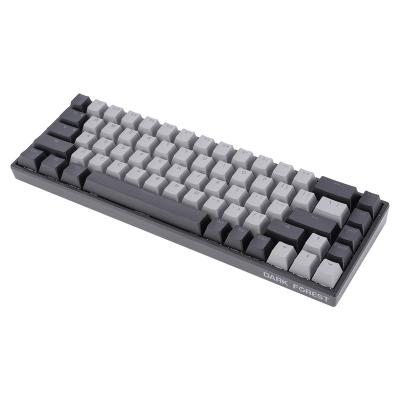 China DARK FOREST DK680, 65% Gaming Keyboard Gateron Tri Mode RGB Keyboard PBT Keytop Hot-switchable Type-C Yellow Non Switch for sale