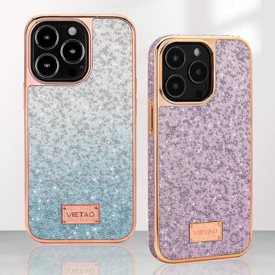 China Shiny gradient shockproof color glitter fashion Diamond Plating tpu mobile phone case for iphone 13 promax 12 max case 11 pro for sale