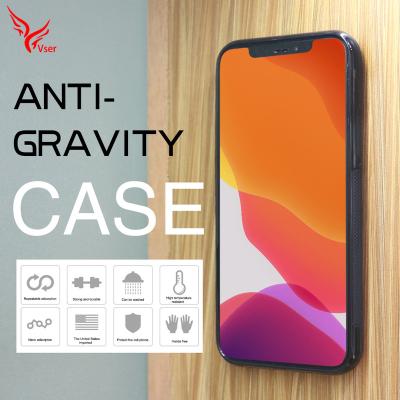 China High Quality Shockproof Adsorption Anti Gravity Sticky Nano Suction Cell Phone Cover Case For Iphone 11 pro max for sale