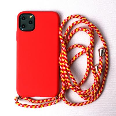 China Protect Your Phone 2020 Fashionable Hanging Wrist Neck Strap Rope Cell Phone Chain Case With Necklace Strap Rope Cross - Body Phone Case for sale