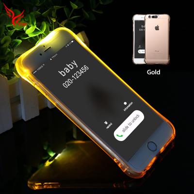 China Flash light up phone case factory price shockproof flash selfie led light phone case for iphone 6 plus for sale