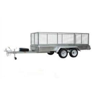 China New 10x5 Axle Box Utility Trailer 900mm full welded car trailer tandem cage galvanized trailer for sale for sale