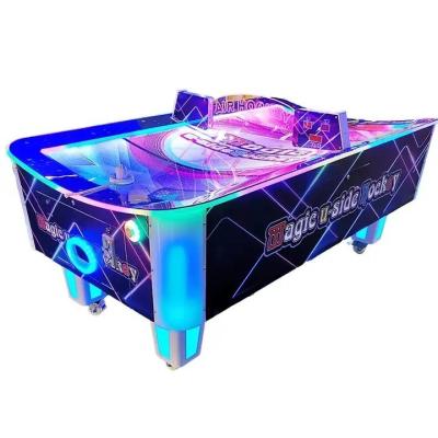 China Plastic Coin Operated Curved Arcade Air Hockey Table machine Video Games Simulator for sale