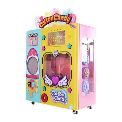 China Marshmallow Floss Cotton Candy Vending Machine Coin Pusher 220V for sale