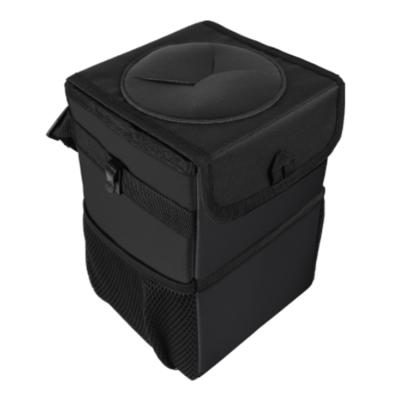 China Black Waterproof Automotive Portable Polyester Cheap Folding Garbage Trash Can For Cars for sale