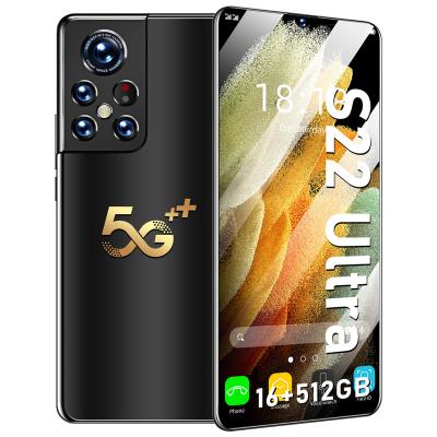 China Fingerprint 5G Smartphone S22 Ultra 6.9 Inch Big Screen 16GB+512GB Triple SIM Mobile Phone Android Smartphone 6800mAh 5G for sale